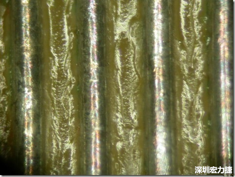 經過168小時的高溫高濕環境實驗后，此錫膏的SIR最低還可達到150,000,000 ohms，取LOG10為108.176，此錫膏的SIR雖然比較低，但是吃錫狀況明顯好很多，只是助焊劑明顯殘留