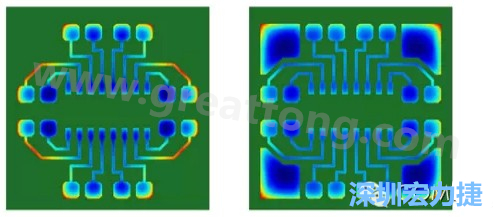 通過仿真，可以快速簡單地重新設(shè)計(jì)并計(jì)算不同圖形布局所得到的厚度均勻性-深圳宏力捷