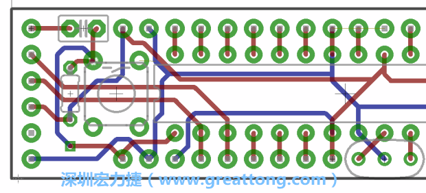 將最后的電路線如上圖所示繪制完成。