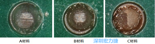 圖14- 冷球拉力試驗(yàn)后，光學(xué)顯微鏡下的失效模式