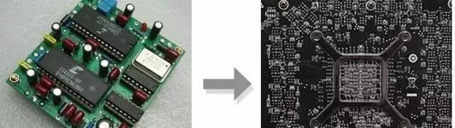 PCBA元器件由大變小，由稀疏到密集的變化趨勢